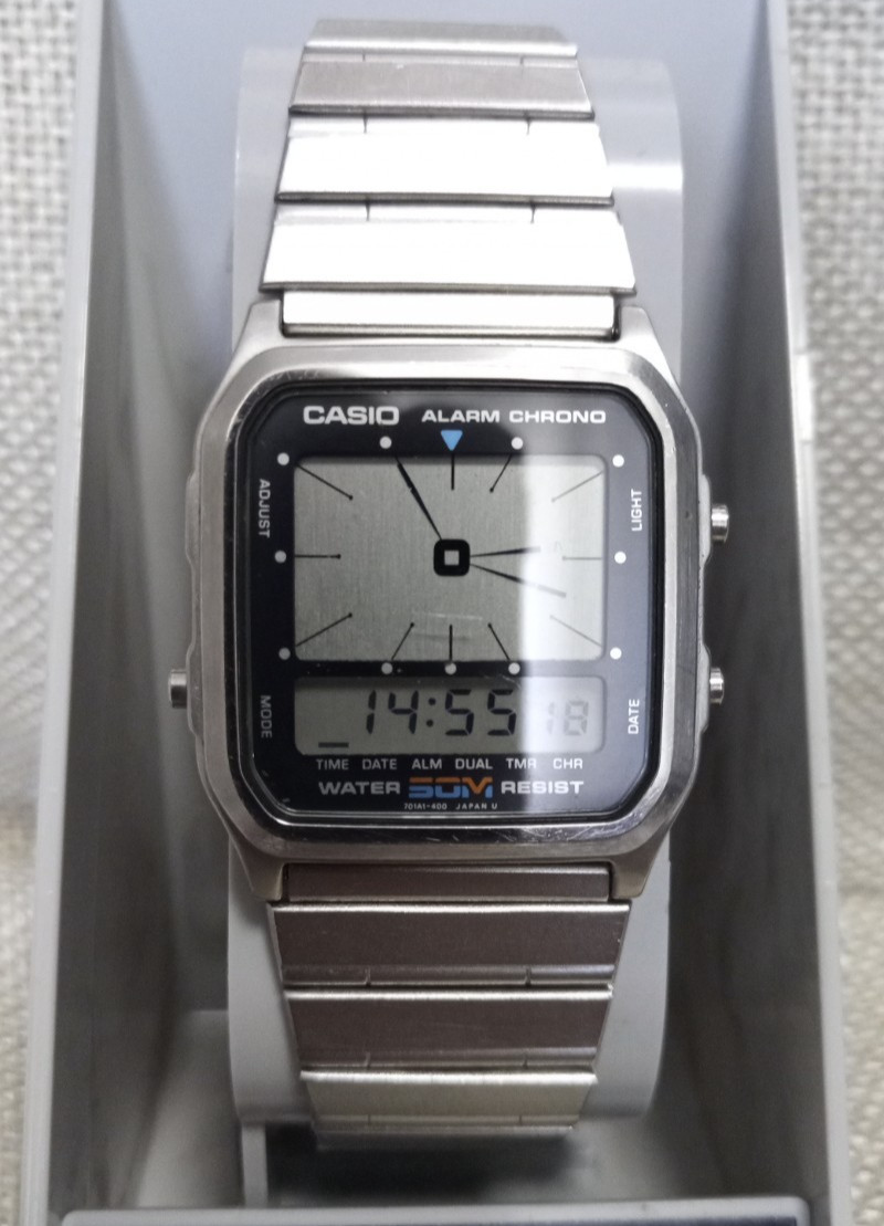 Casio AE-60W Rare Vintage Alarm Chrono Module 187 (~1980s)