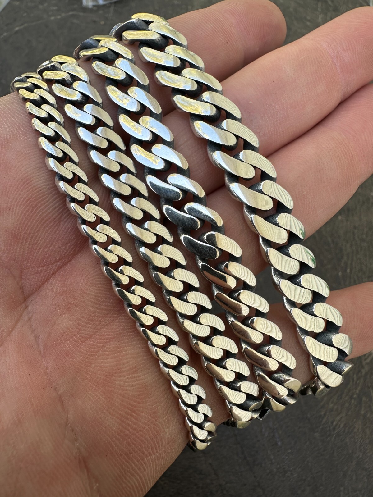 Miami Cuban Link Mens Chain Bracelet Real 925 Sterling Silver Sleek Clasp 6-12mm