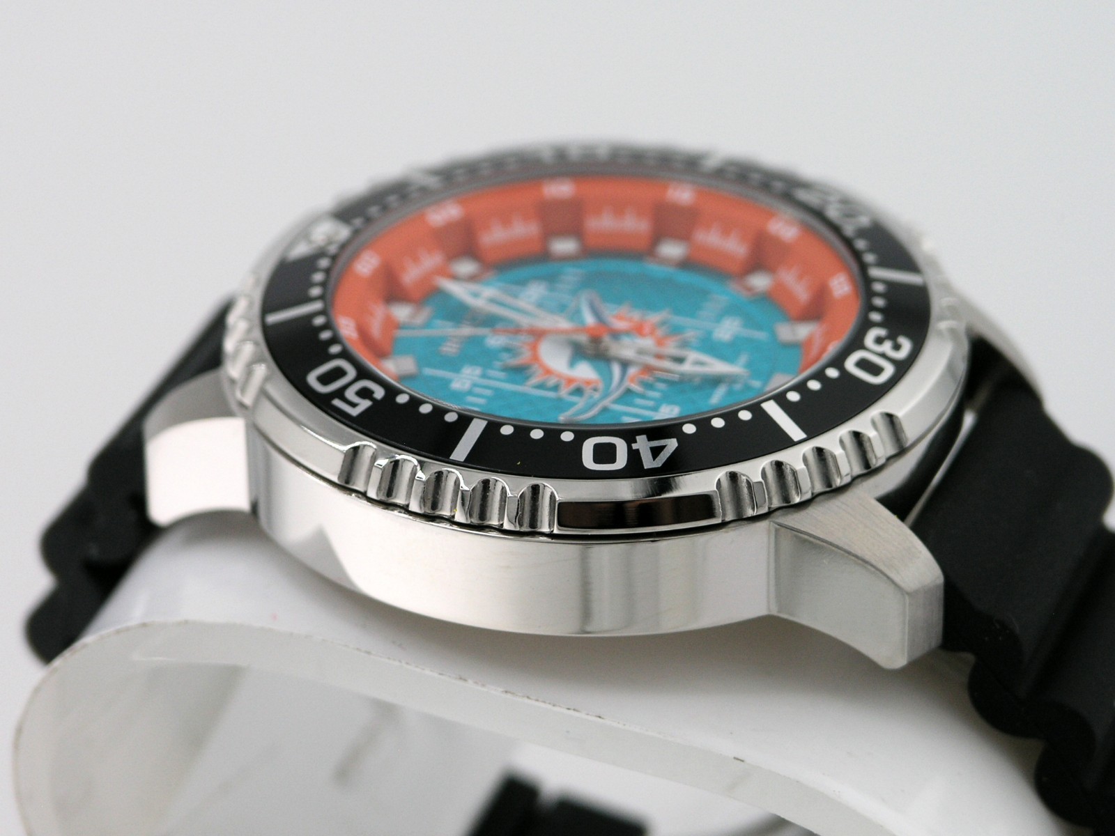 NEW INVICTA 48102 NFL MIAMI DOLPHINS STEEL SILICONE SPORTS WATCH QUARTZ 48MM C