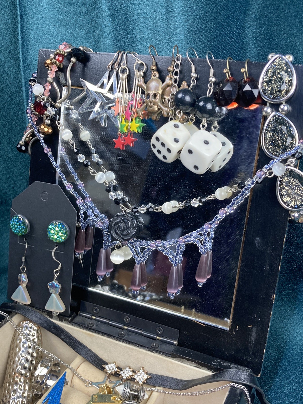 25 Lot Gothic Inspired Costume Jewelry Romance Goth Earring Emo Box Included