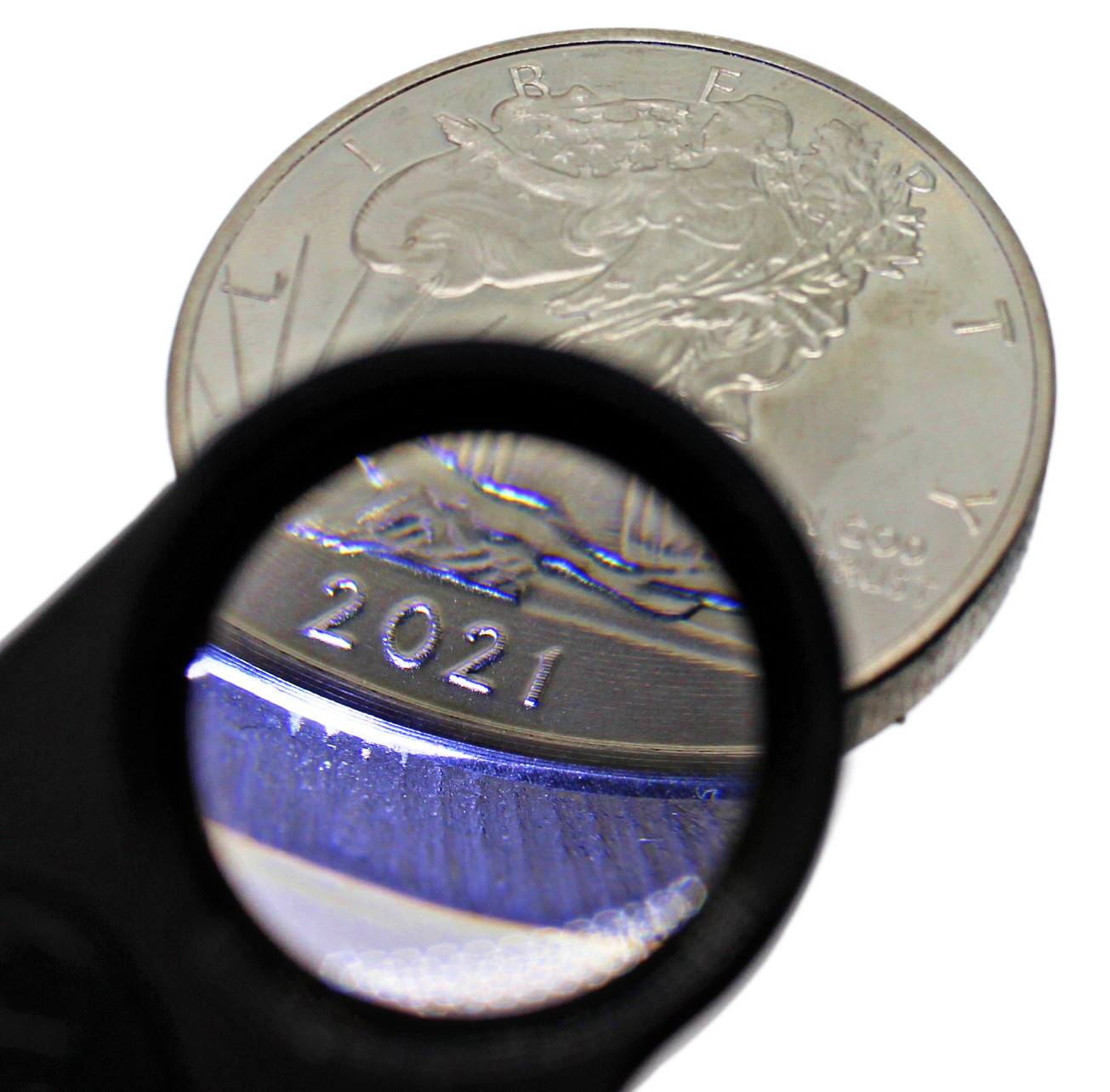 30X 60X Magnifying Magnifier Jewelers Diamonds Eye Jewelry Loupe Loop LED Lights