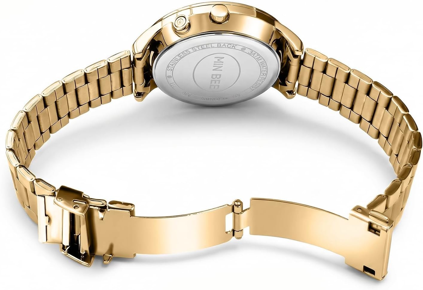Stylish 40mm Digital Watch – Large Display, Adjustable Stainless Steel Band