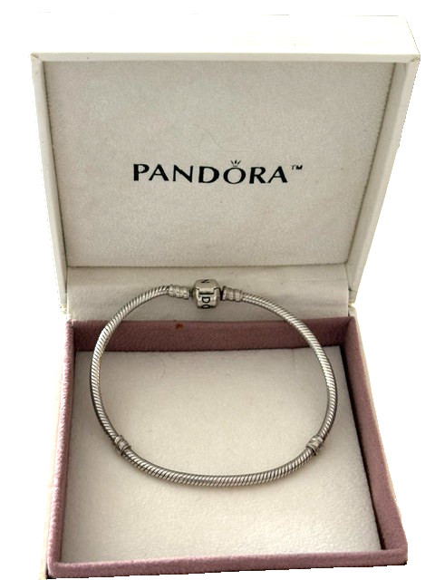 Pandora Moments Sterling Silver Snake Chain Bracelet 19 cm with Clasp