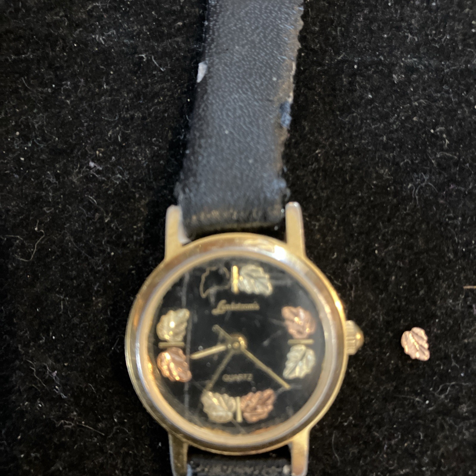 2 Ladies Lanstom’s Black Hills Gold Leaves & Seiko Lassale Watches Parts Only