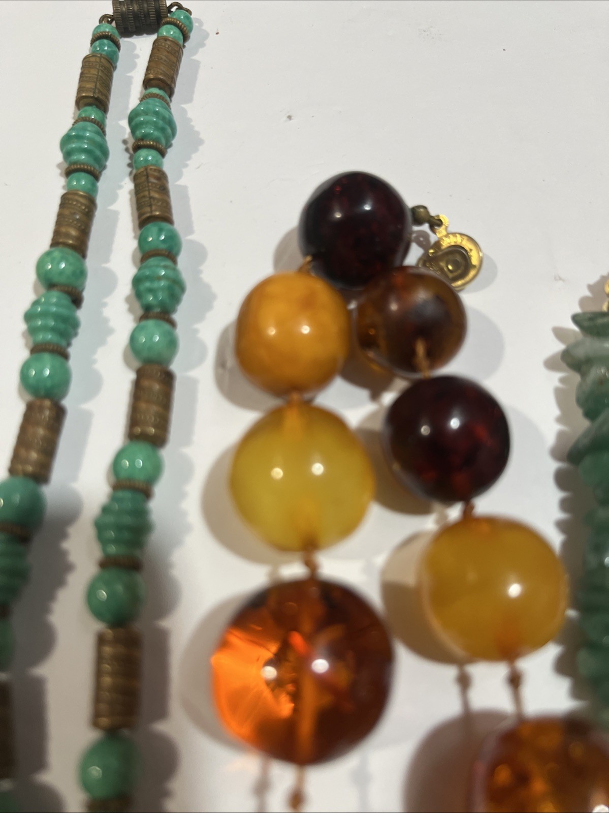 Beads And Stone Jewelry Mix Lot Multicolors Size Vintage & Modern