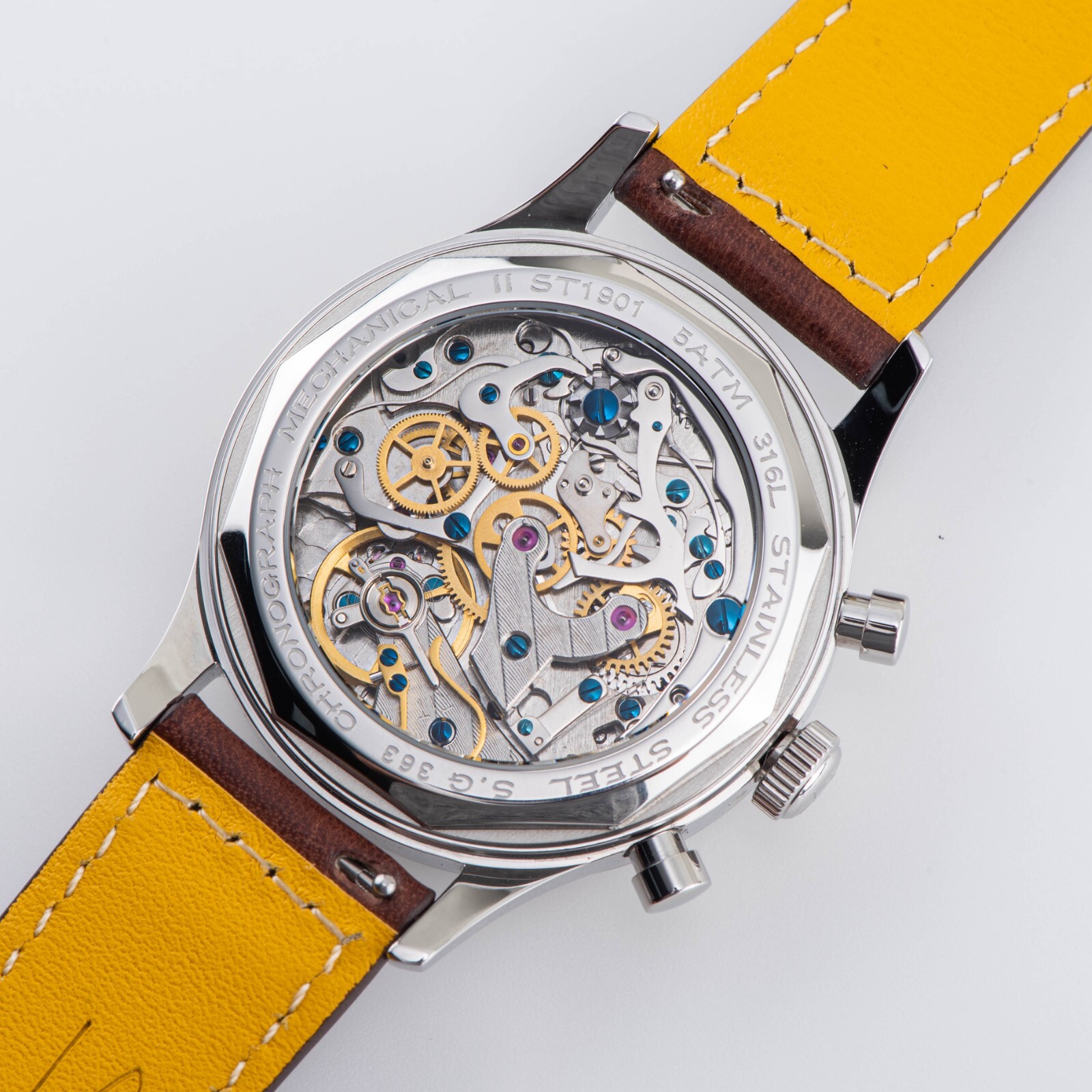 Seagull Sugess ST1901 Panda 40mm Cream V2 Racing Chronograph Sapphire 1963 BNIBr