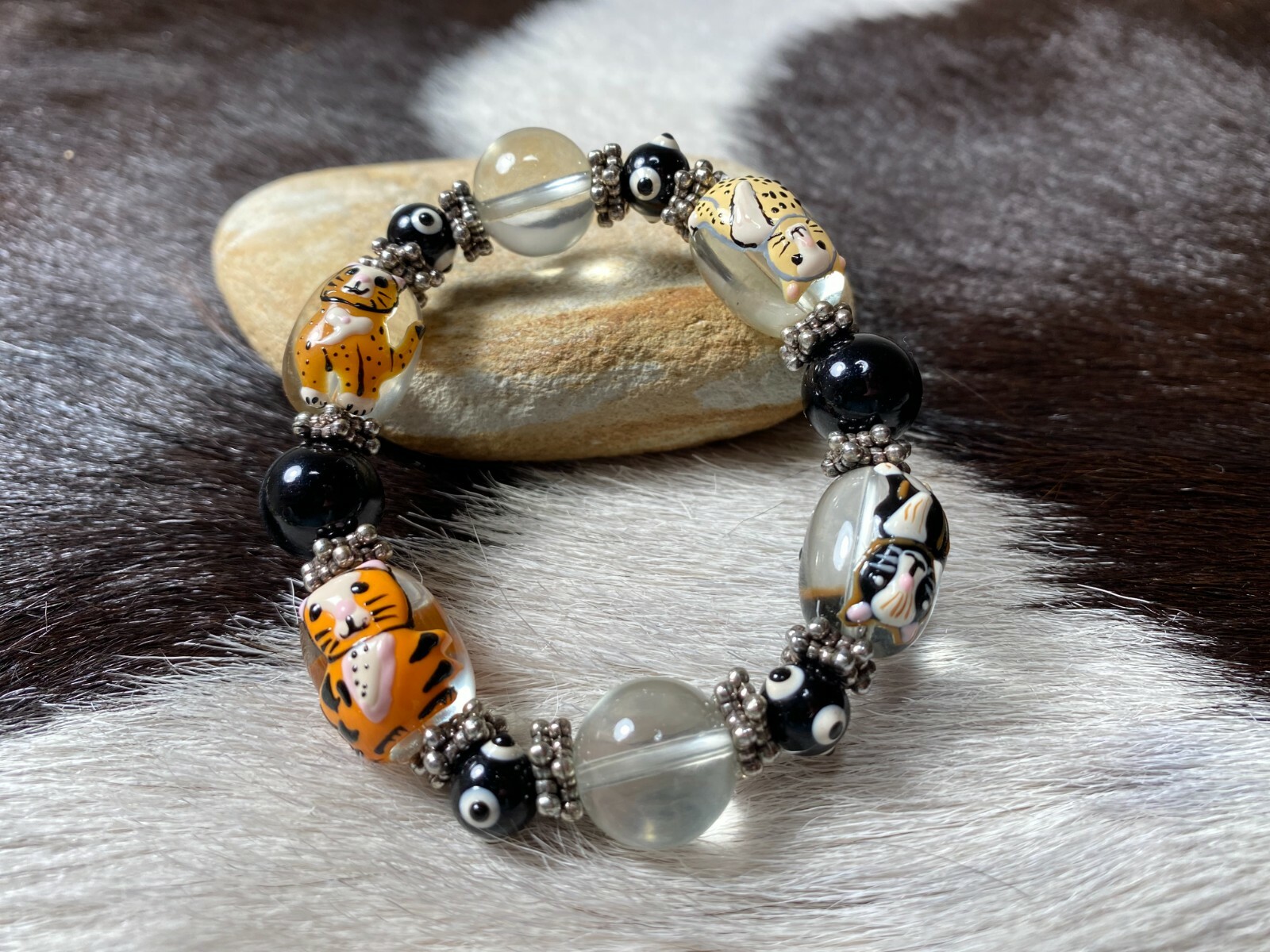 Cat Bracelets Jewelry Wholesale Bracelet Lot of 6 Beaded Stretch Bracelets