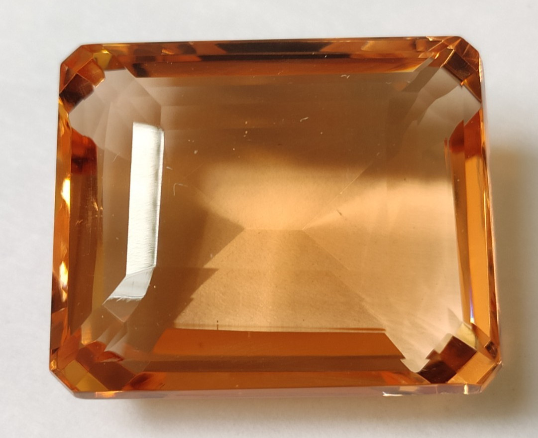 AAA+ 85.80 Ct. Large Imperial Topaz Emerald Cut Loose Gemstone Gift for Birthday