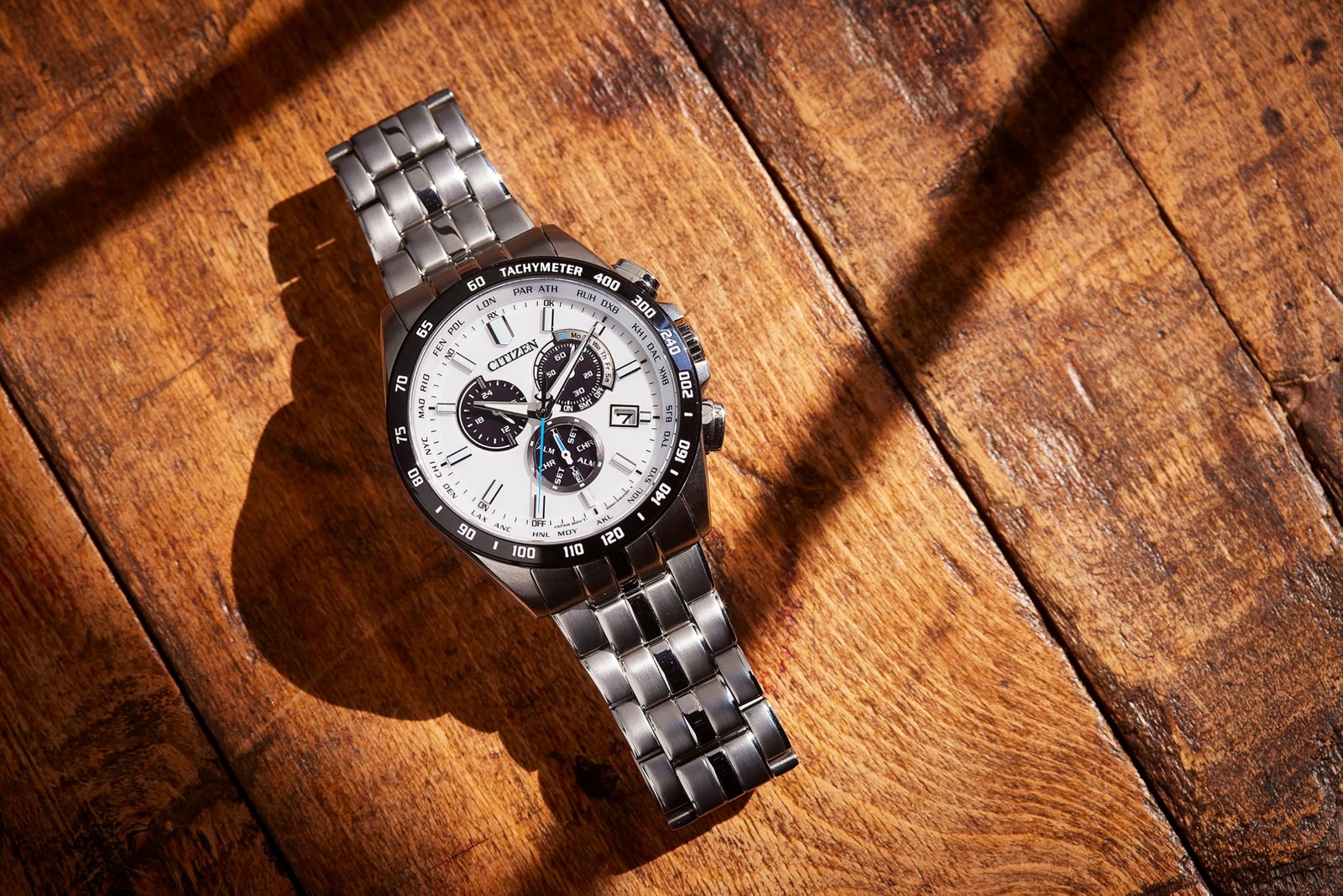 CITIZEN CB5874-90A Watch Eco Drive Radio Direct Flight Chronograph Men’s Silver