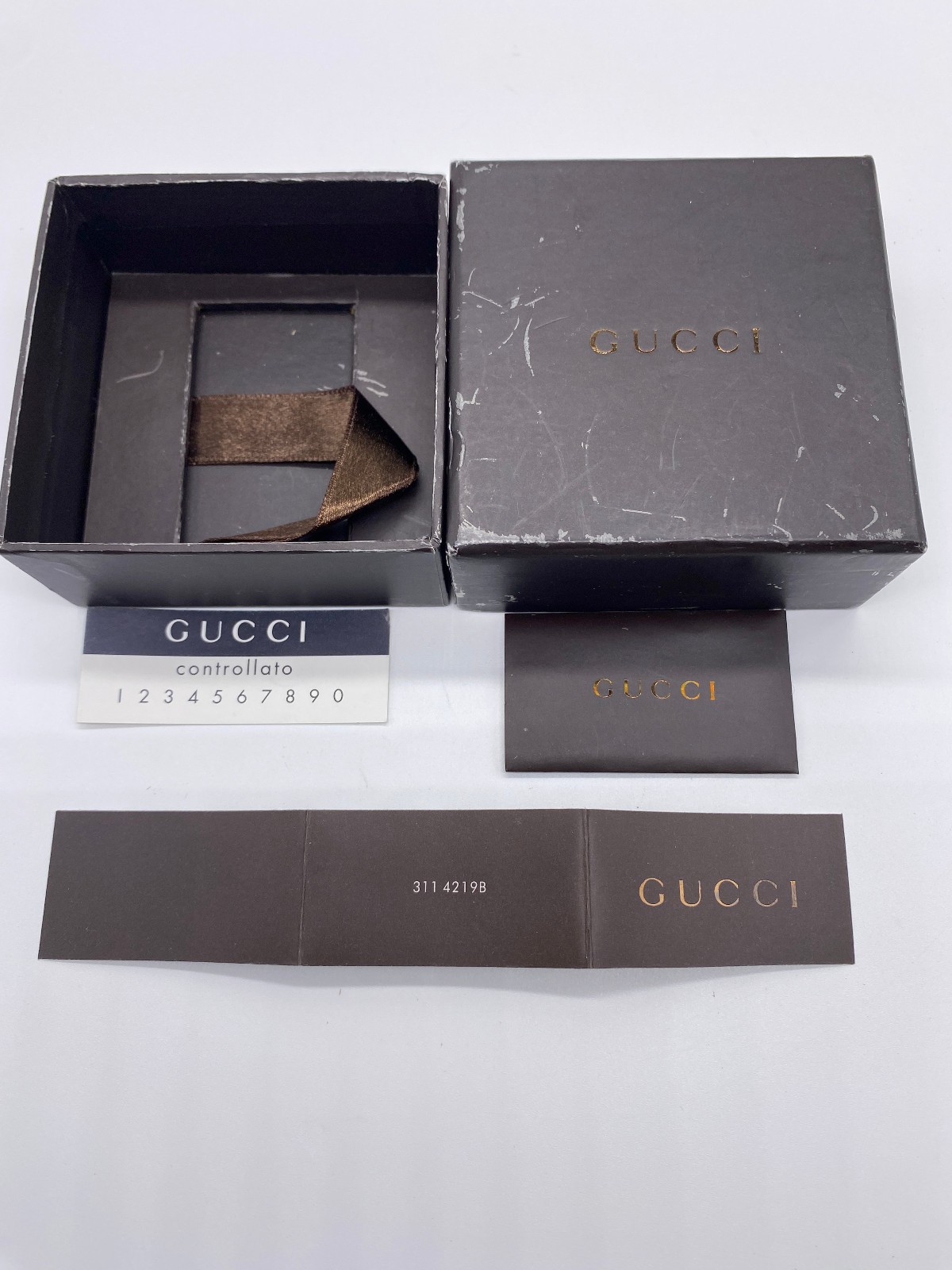 Gucci Cufflinks “G” Logo Sterling Silver 925 IN ORIGINAL BOX 8.6g, 1.7cm x 1.0cm