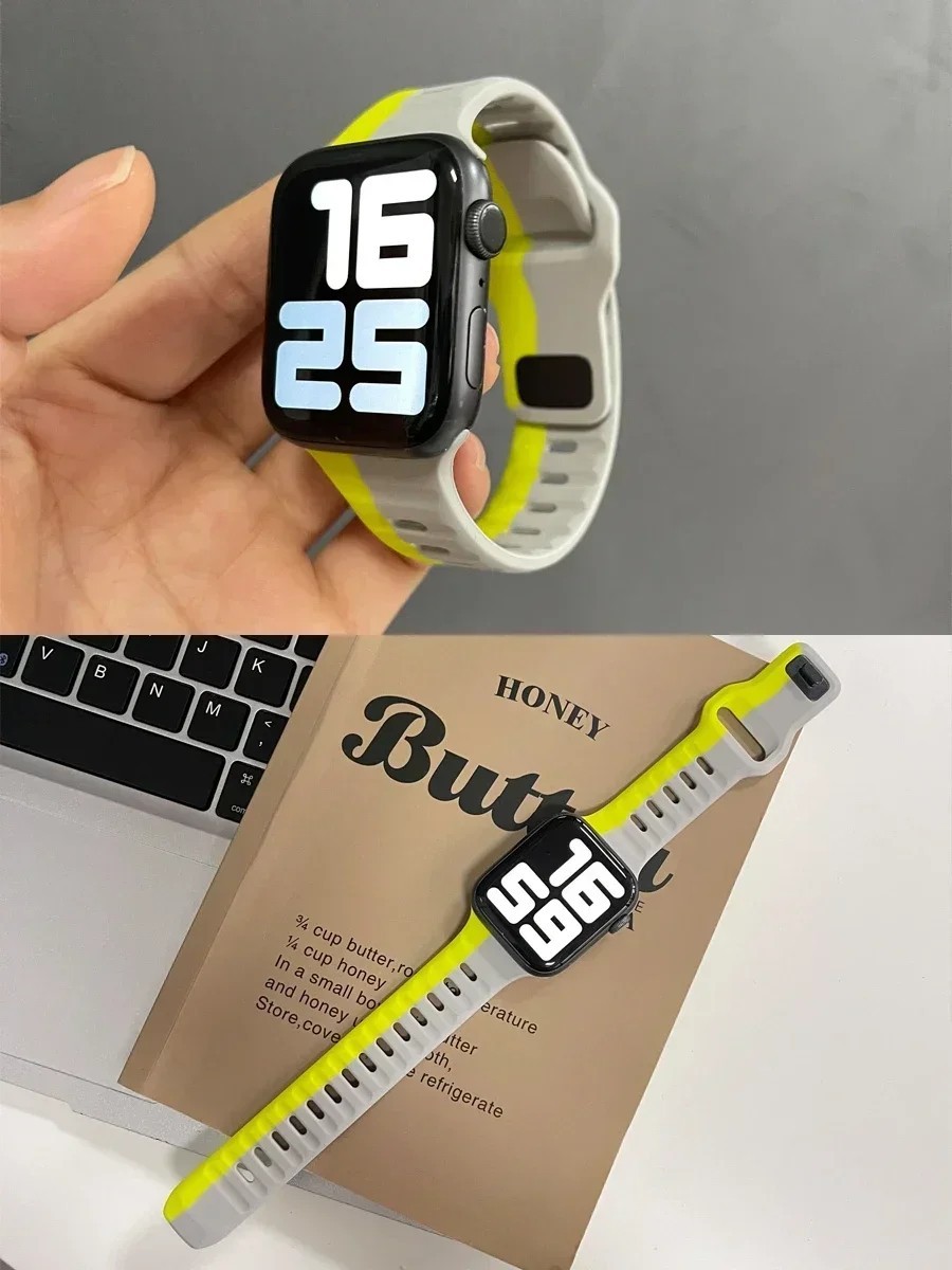 Silicone Sport Strap Band For Apple Watch Series 11 10 Ultra 2 3 9 8 7 SE 5 49mm