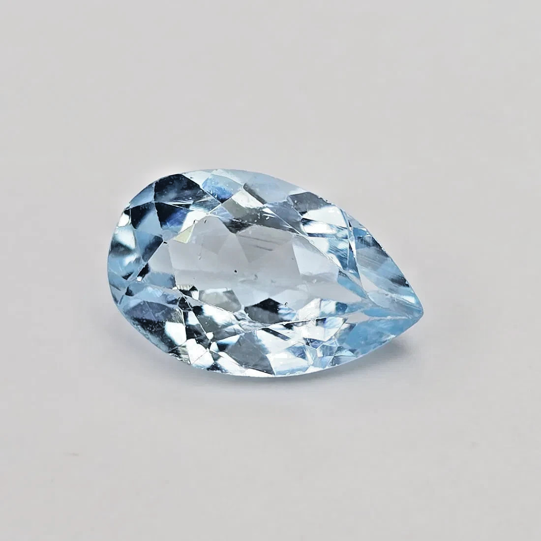 Natural Blue Topaz 2.29ct Pear Faceted Loose Gemstone