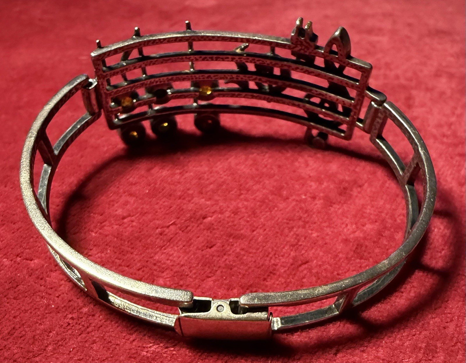 Sterling Silver 925 Music Clef Hammered Bracelet 20.39 Bernard Weber Germany