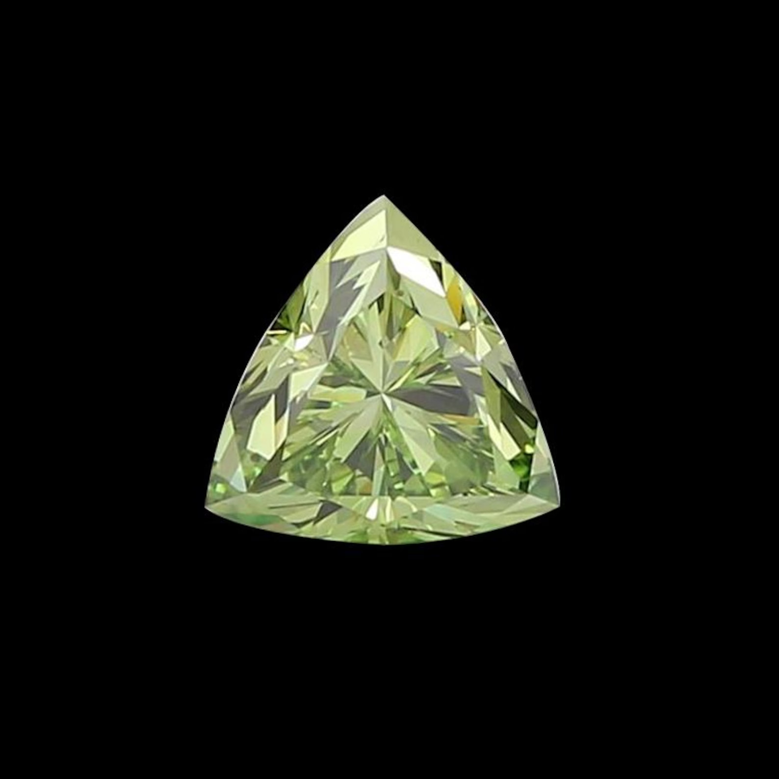 CERTIFIED 1.05 Ct Natural Green Diamond Trillion Cut LOOSE VVS1/ 6 mm