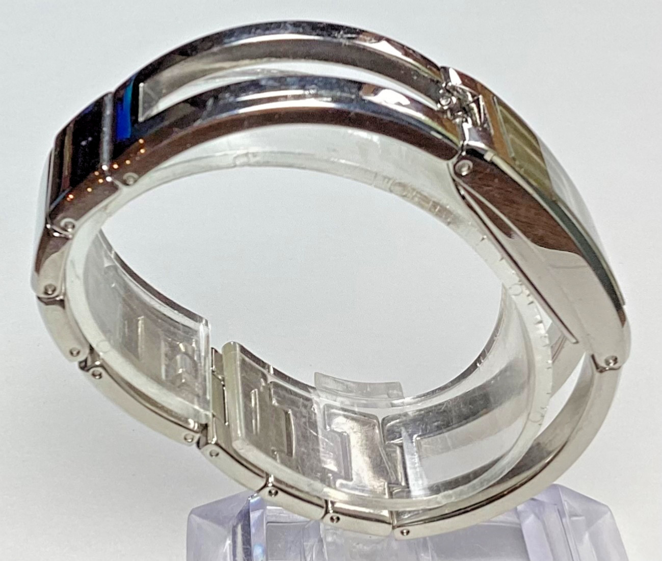 DKNY Womens Watch Tank Silver Bracelet WR New Battery Size 6.25” Extra Link