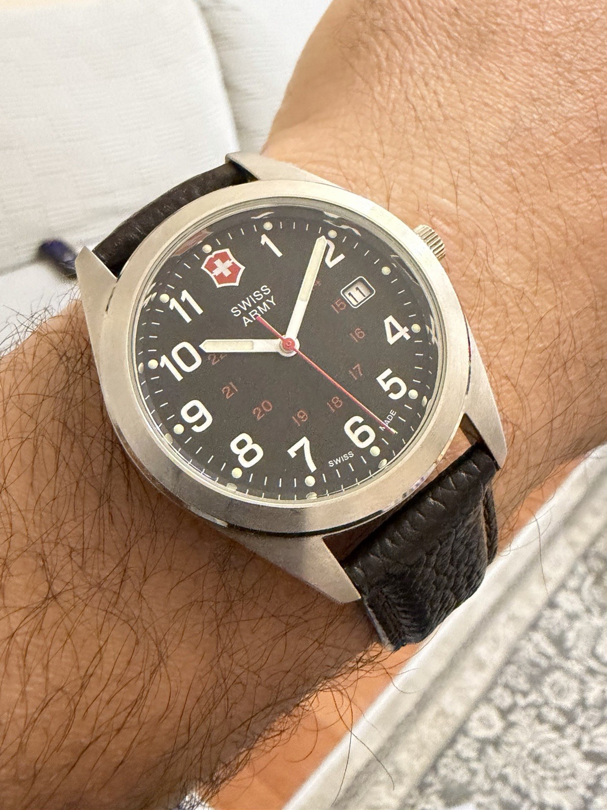 Victorinox Swiss Army Garrison Mil Men’s Watch 241083 – 40mm Black Dial Quartz￼