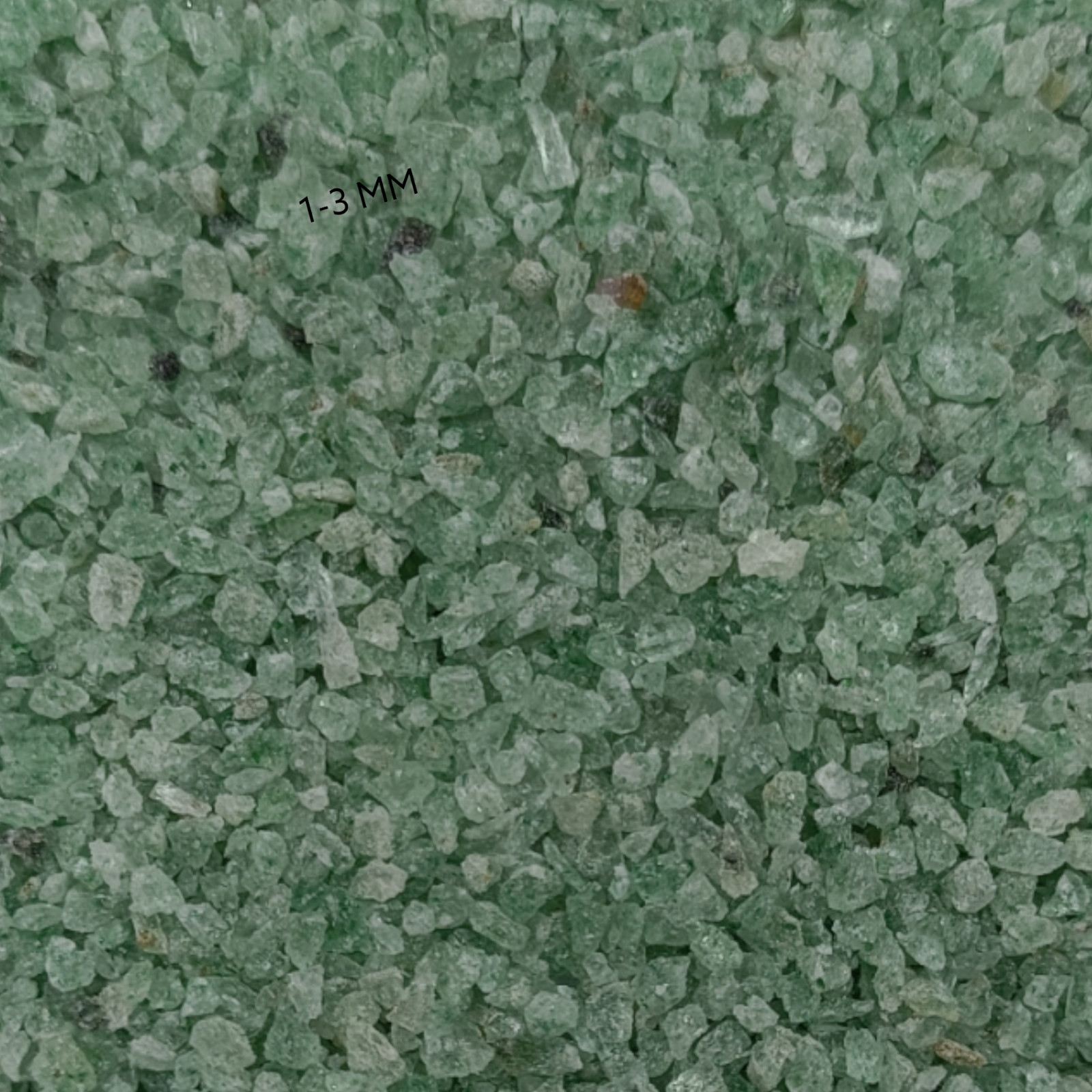 Crushed Green Strawberry Quartz Coarse Inlay Woodworking, Stone Healing Powder