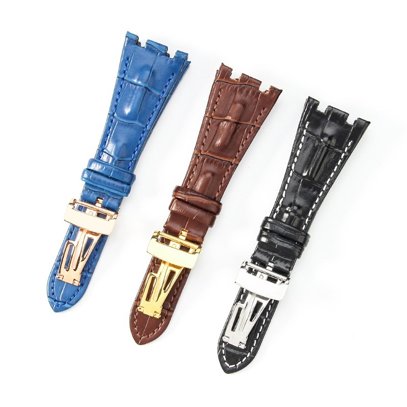 High End Stainless Steel Folding Clasp leather Strap Butterfly Buckle 18mm