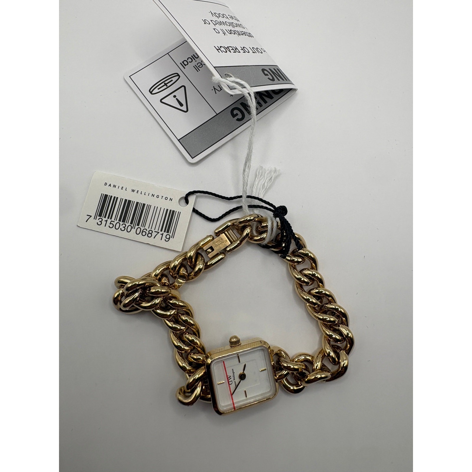 Daniel Wellington Jolie Chain Bracelet Watch, 15.4mm x 18.2mm Nwt Gold