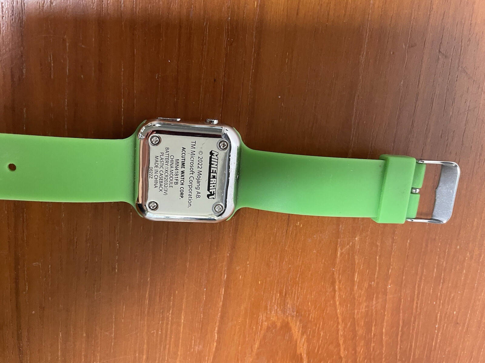 Minecraft Mojang Boys Kids LCD Digital Wrist Watch Green Works!