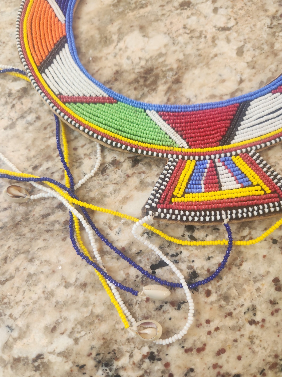 Vintage Maasai Jewelry Kenya Beaded Necklace Collar African Masai Wedding