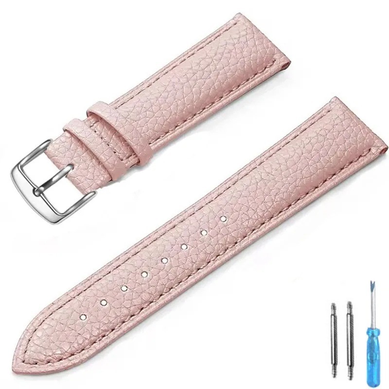 Genuine Leather Watch Strap for Man Women High-quality Wrist Watchband + Tool