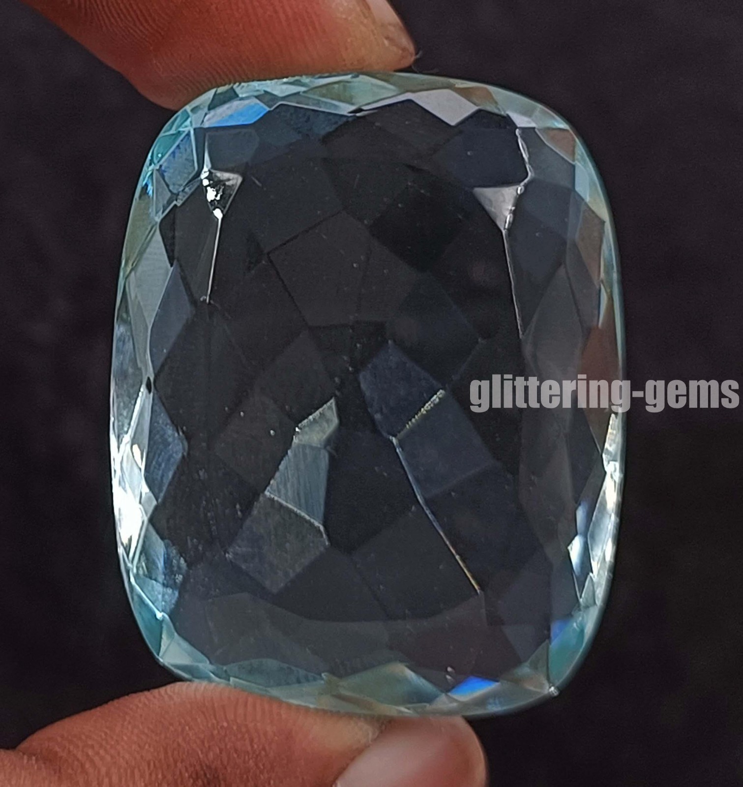 Blue Tourmaline IGL Certified 111.5 Ct Natural Loose Gemstone Cushion Shape D25