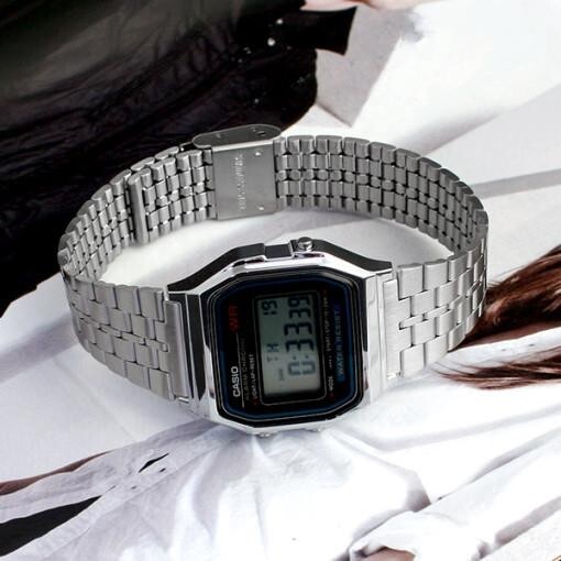 Casio A159WA-N1 Men’s Classic Digital Stainless Steel Metal Band Watch