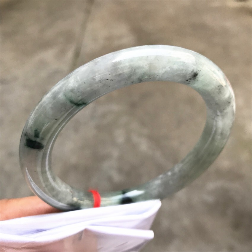 61mm Natural Green Myanmar Jadeite Jade Bracelet Bangle Emerald Jade Bracelet
