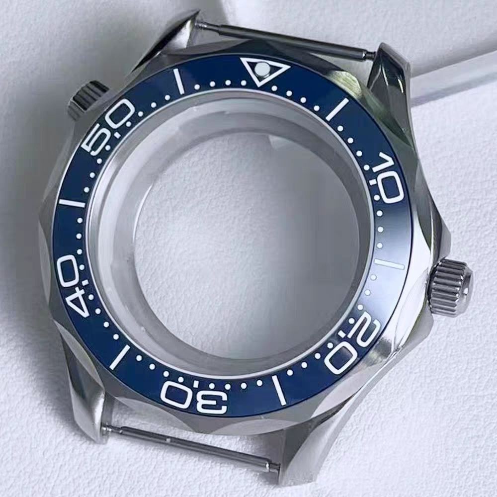42mm Diver Watch Case Sapphire Ceramic Bezel Set Fit NH35/36 5ATM Seamaster Mod