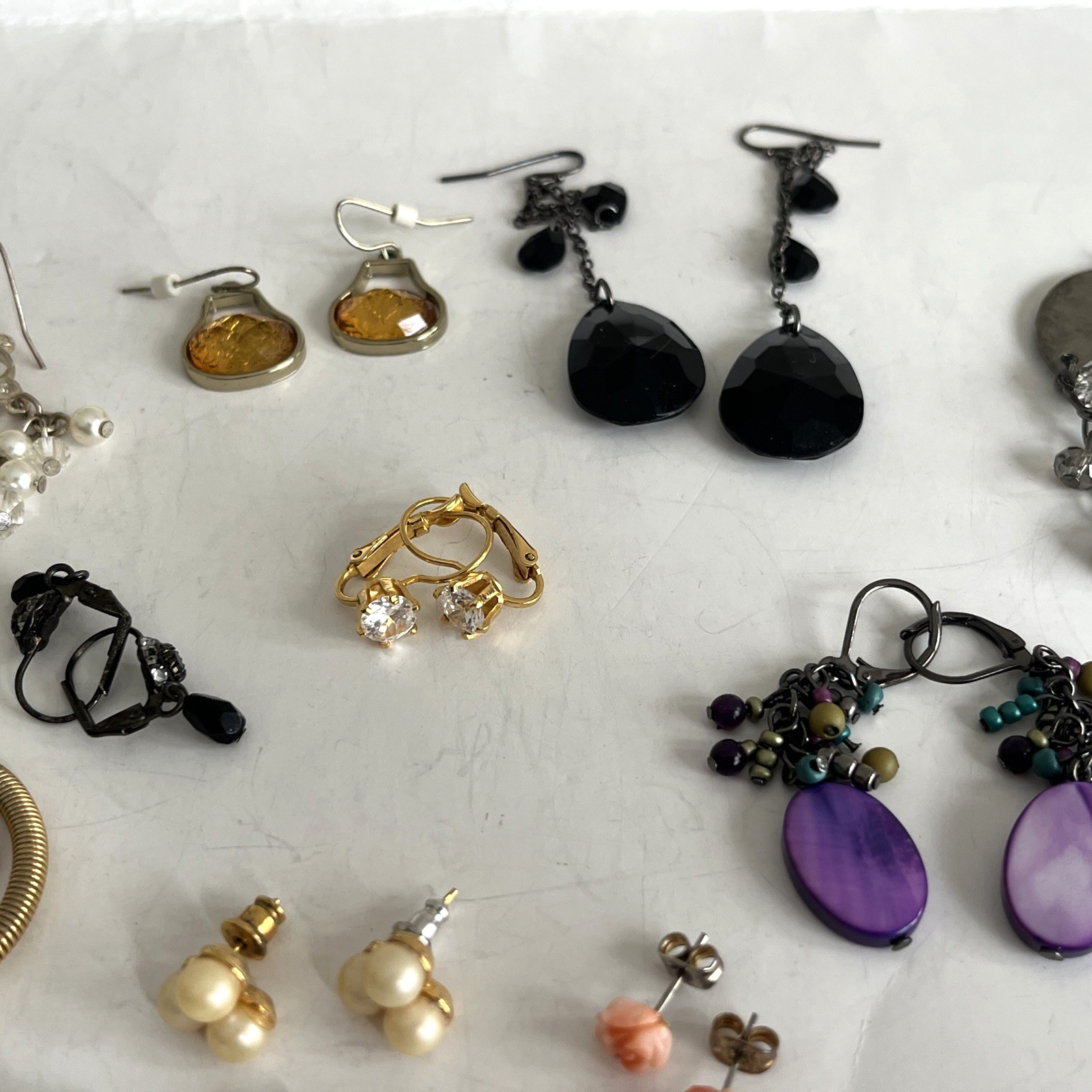 Vintage Costume Jewelry Lot of 20 Earrings Pierced Not Signed