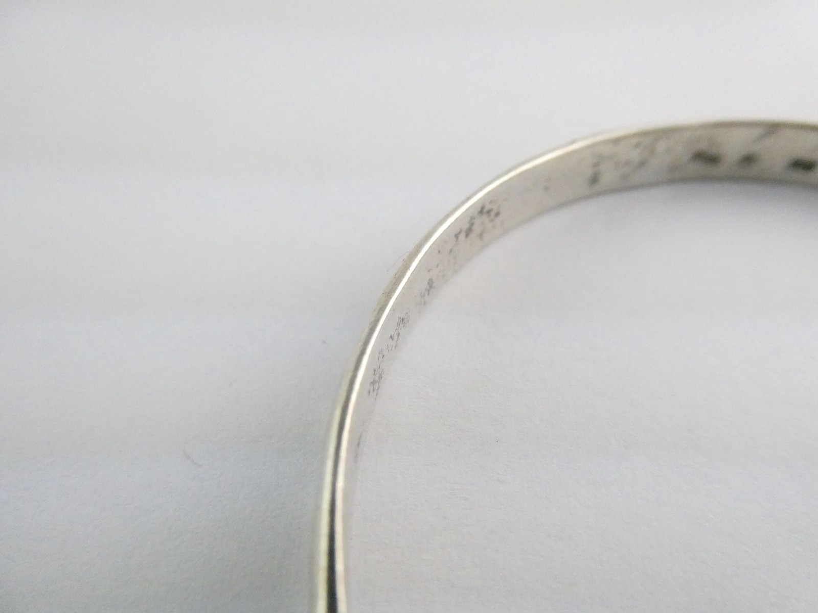 PSCL Peter Stone Sterling Silver Waves Design Bangle Bracelet 925 15.1g 8 Inches