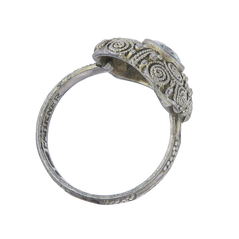 Theodor Fahrner Ring Colored Stone 925 Silver Retro
