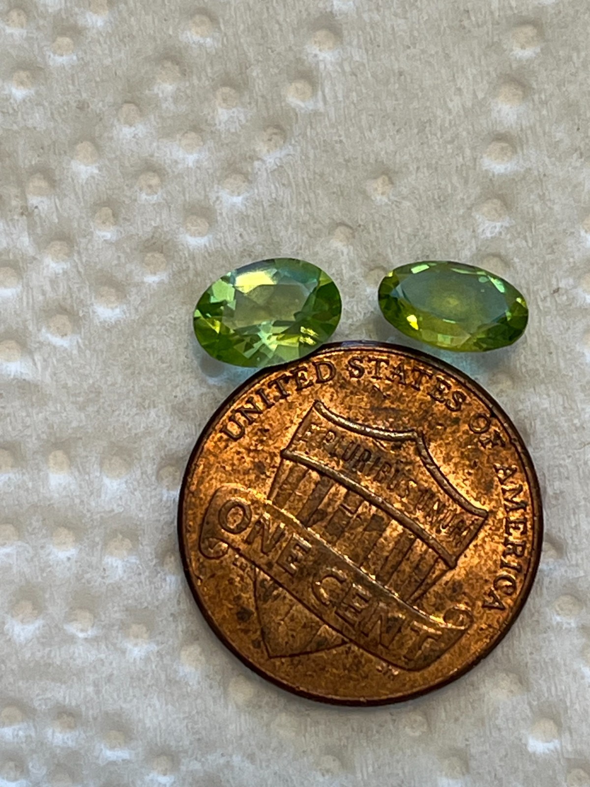 Two Natural Oval Peridots 8x6mm Not Heat Treated or Enhanced