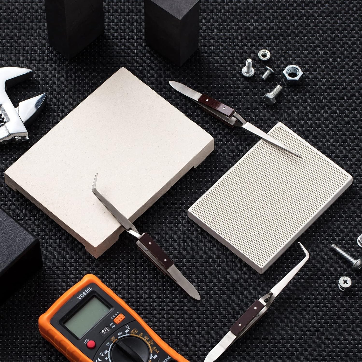 Ceramic Honeycomb Soldering Board Set – Heat Proof Mat for Jewelry Making Tools