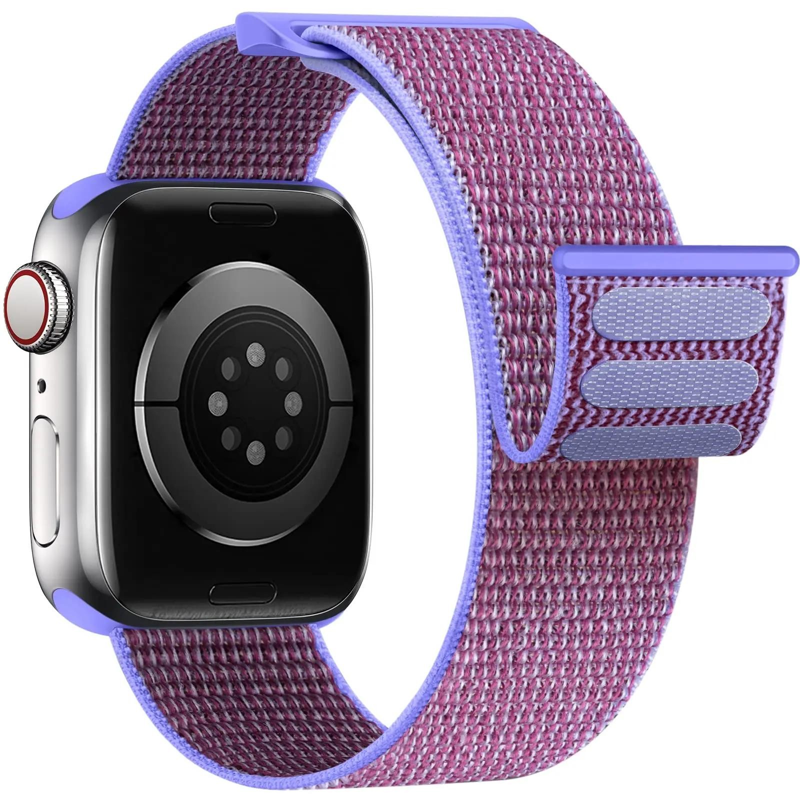 New Nylon Loop Strap Apple Watch Band 46mm 40mm Smart Belt Bracelet for Iwatch