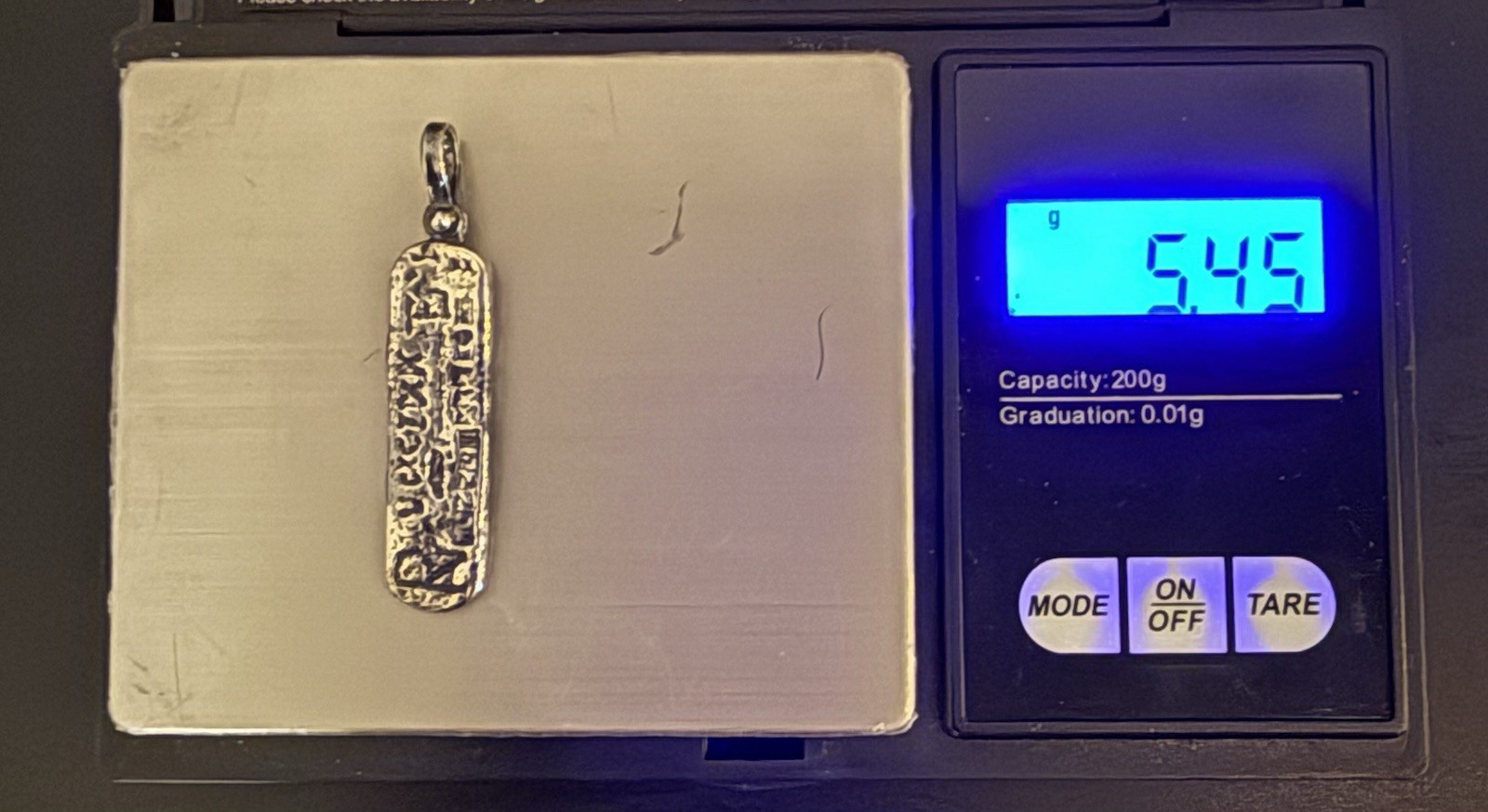 ATC 1622 Sterling Silver ATOCHA Bar Pendant & Box 5.4g Shipwreck (AN626-13) S