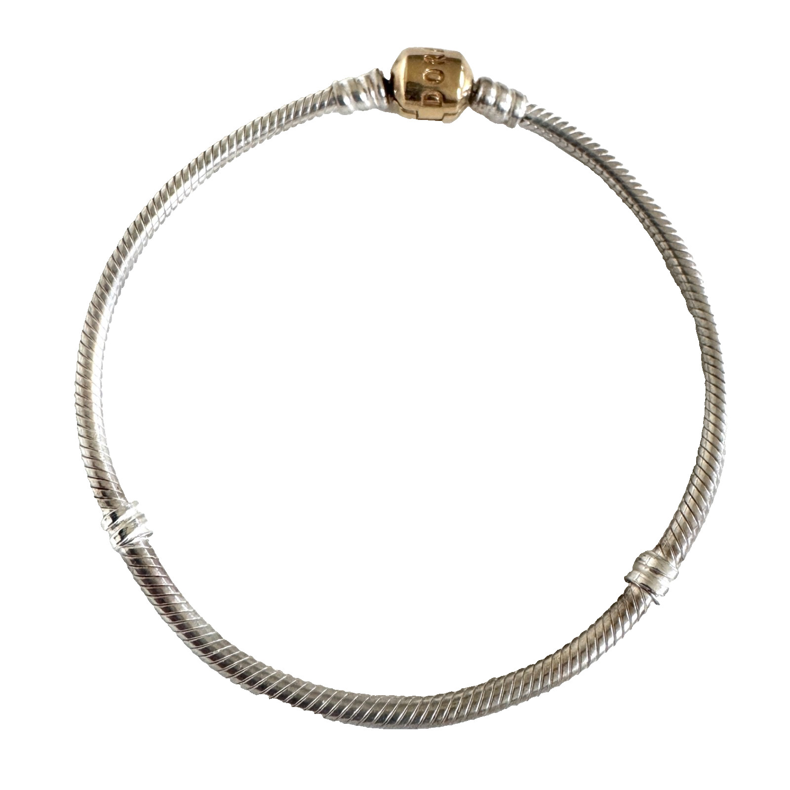 Authentic Pandora 14k gold Clasp Two Toned Bracelet 590702HG – 21cm or 8.3″