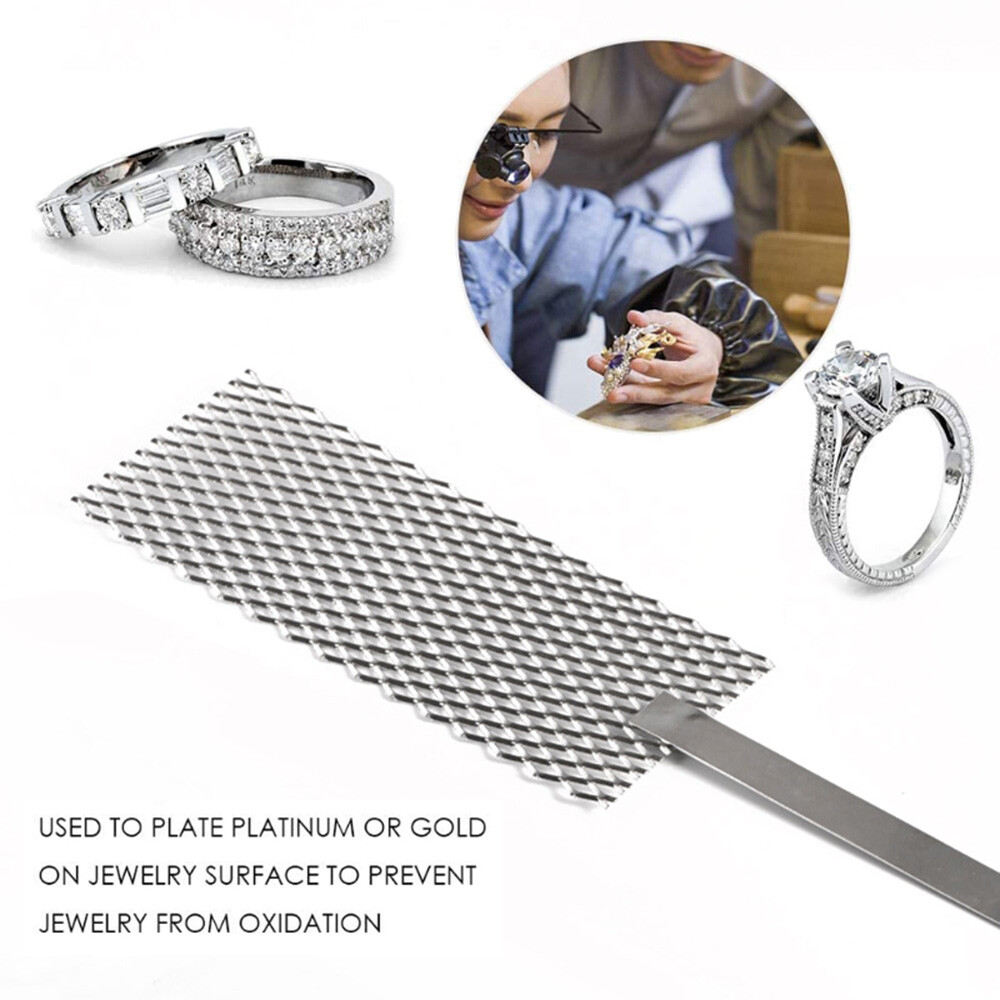 Titanium Anode Rhodium Jewelry Plating Plater Tool Mesh Handle 6*24cm