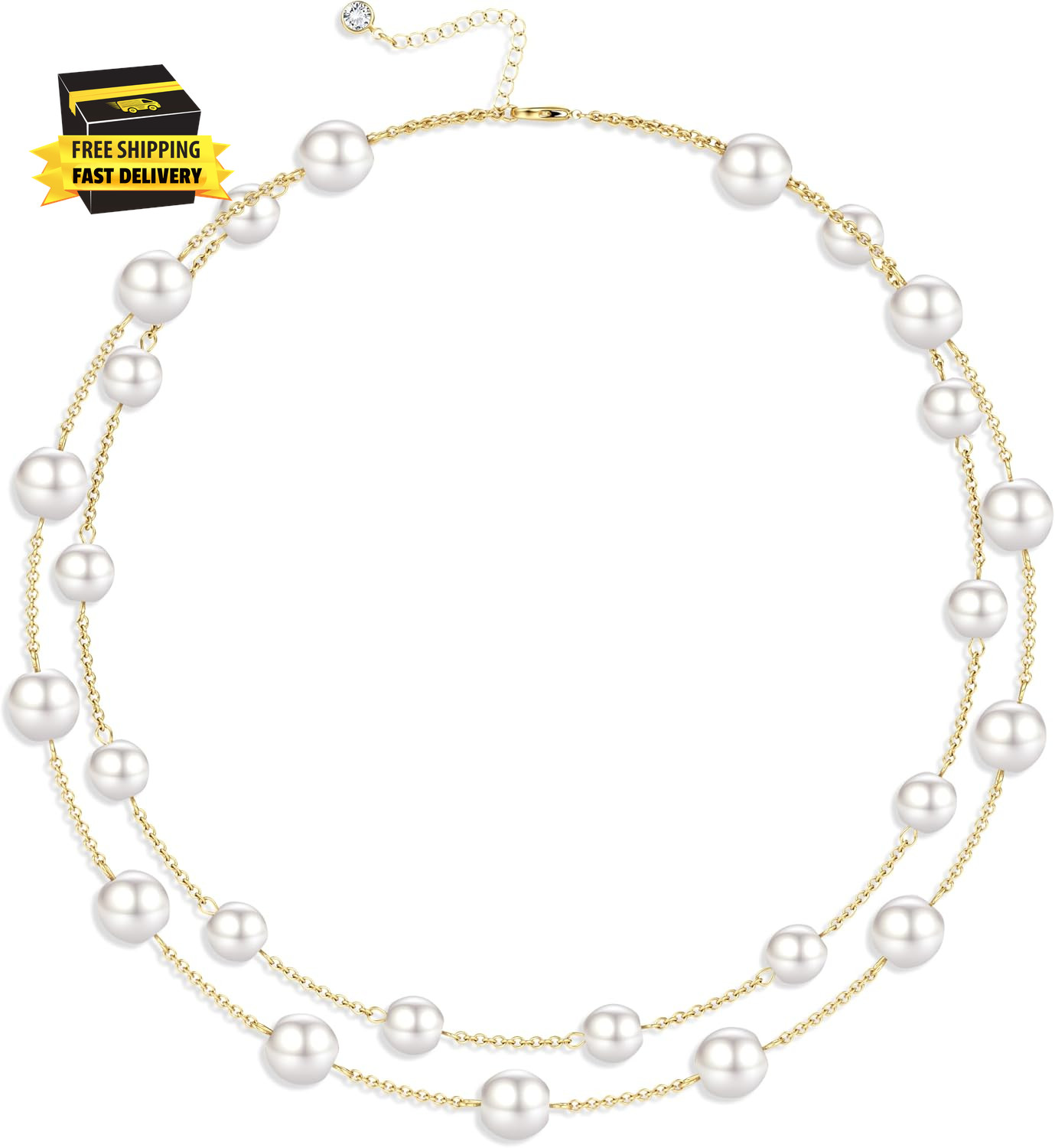 16K Gold Plated Chunky Gold Plated Necklace for Women Non Tarnish, 36” /92Cm Lo