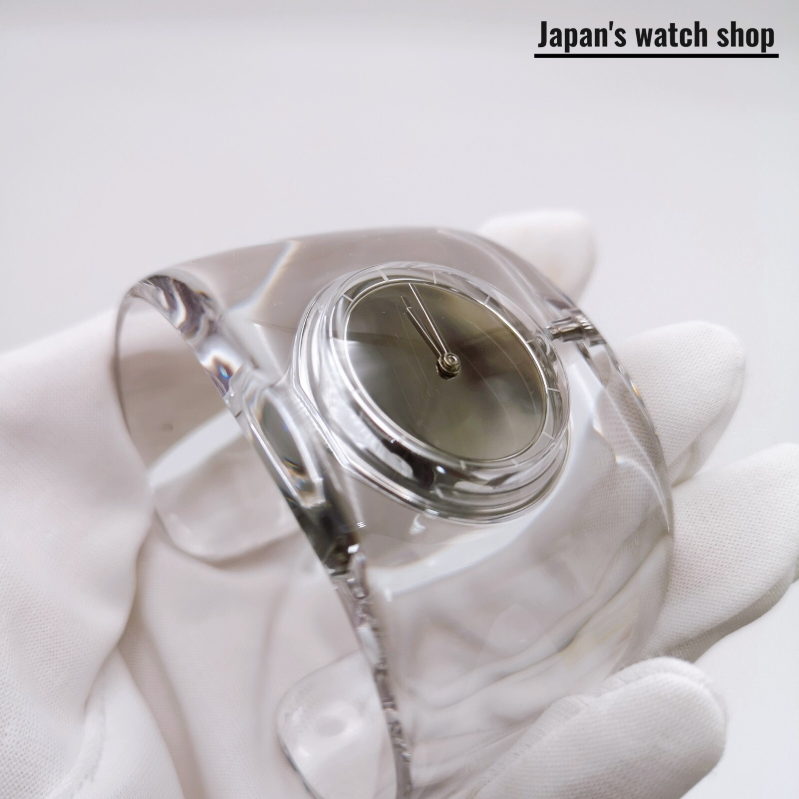 ISSEY MIYAKE O-Bold NYAS001 Transparent Bangle Watch Unisex Watch New in Box