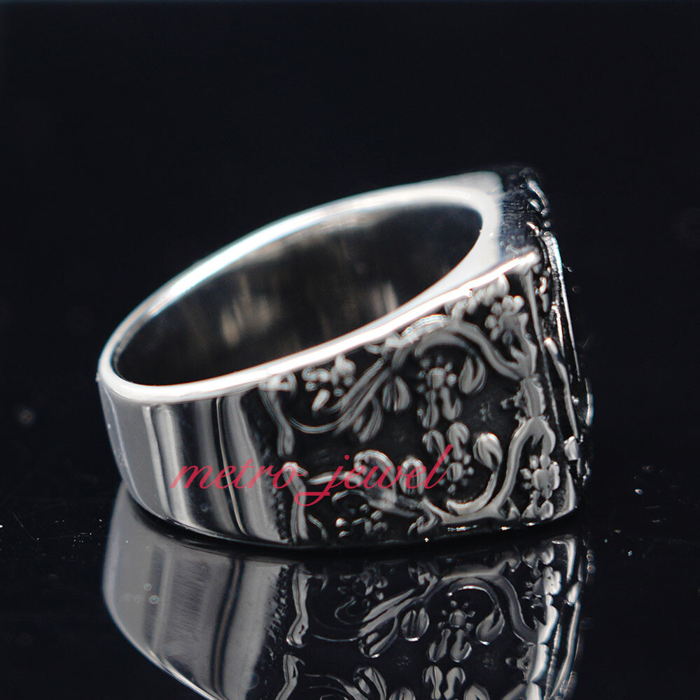 Mens Boys Biker Casino Lucky Spade Poker Ring For Men Stainless Steel Size 7-15