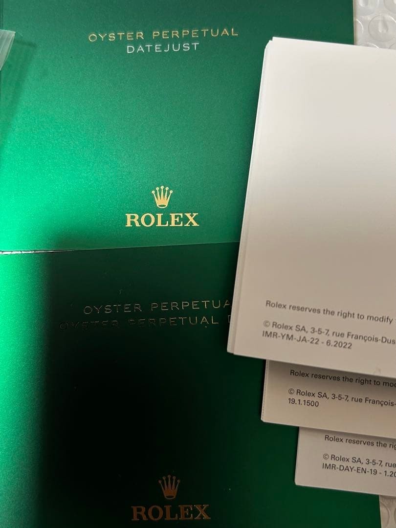 Rolex Watch Box Case Green Leather Wood Tag Booklet Bezel Cover 39139.01