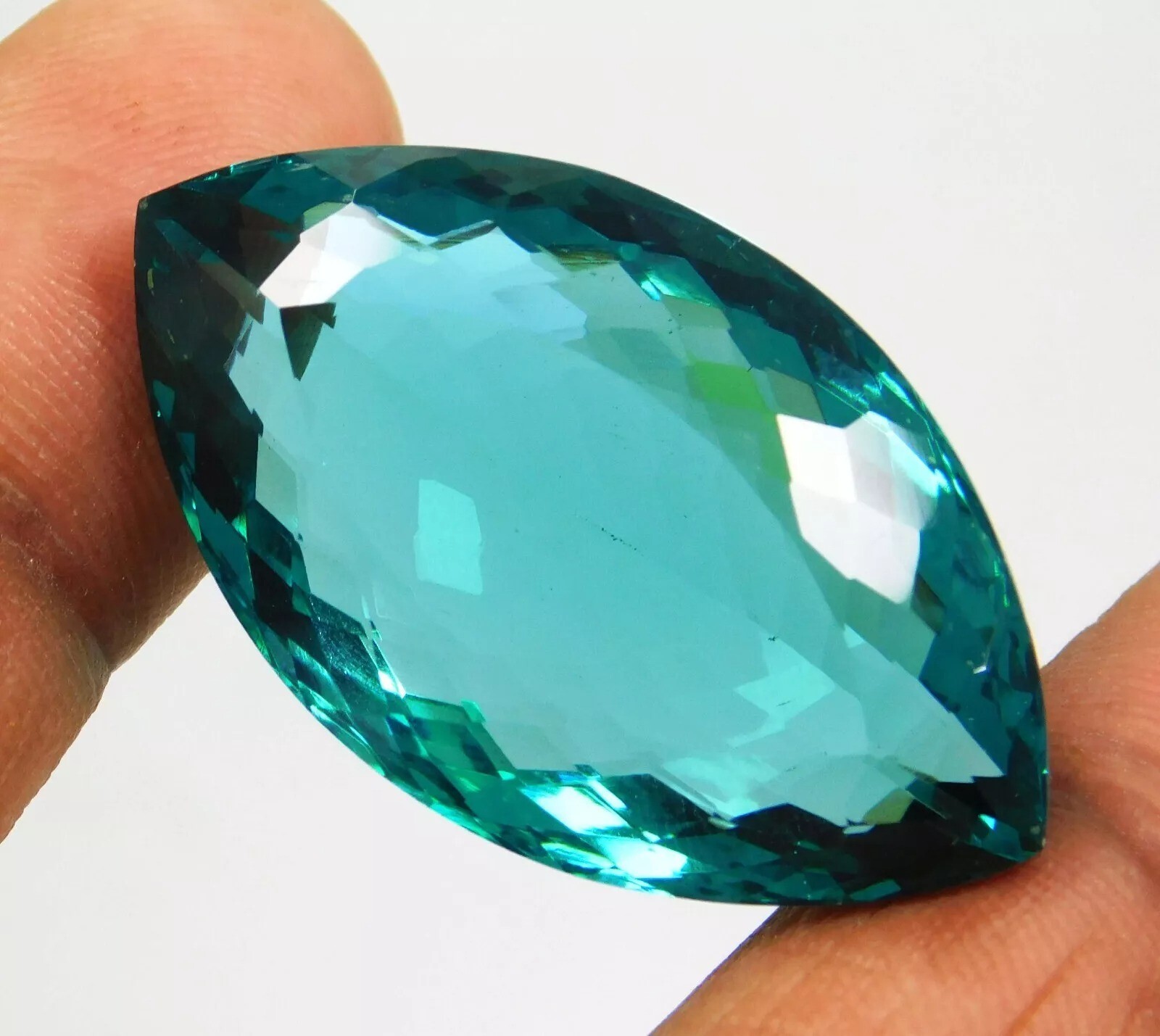 Brazilian Teal Blue Topaz Marquise Cut Natural 56-58 Ct Loose Certified Gemstone