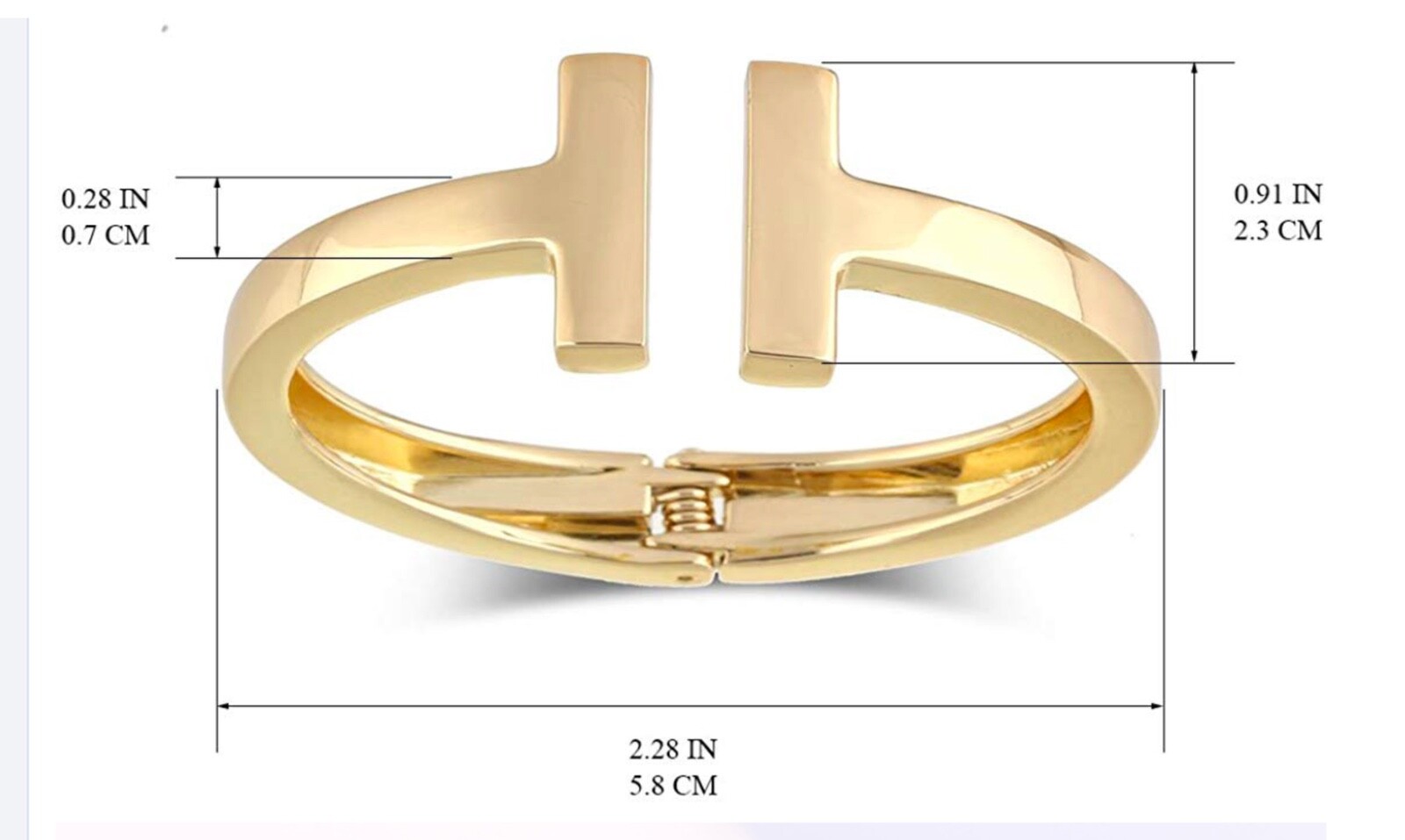 High Quality Womens Classic Luxury Stainless Steel Bracelet Size 17cm