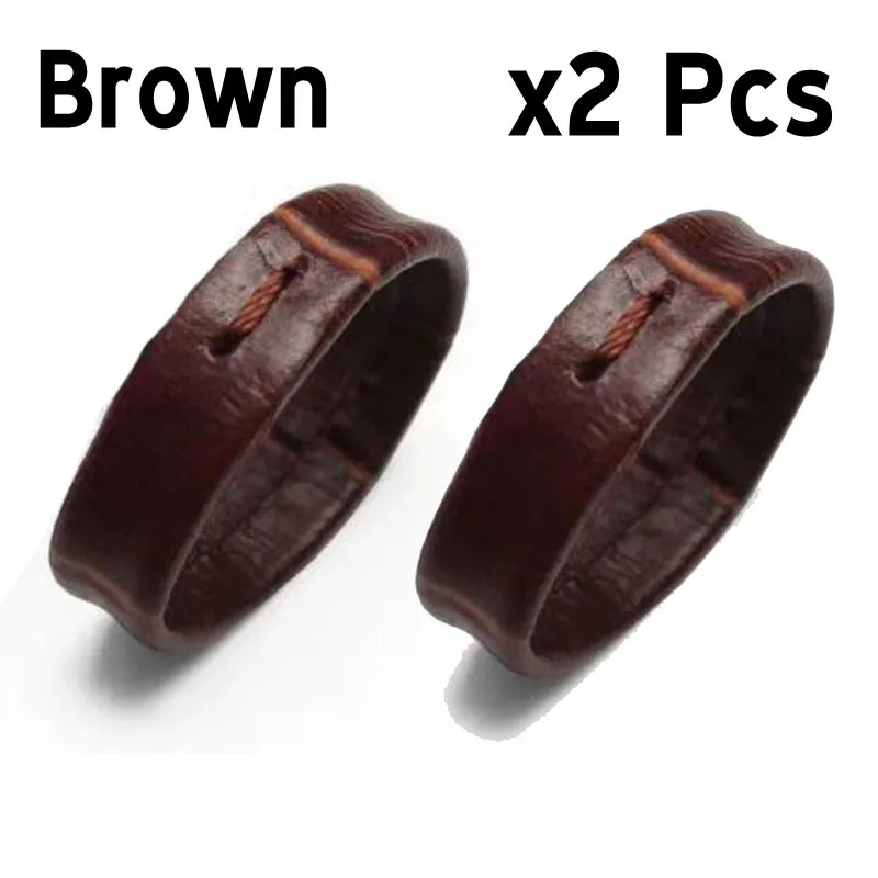 2PCS EYW Grain Leather Watch Strap Holder Loops Univeral Watch Band Ring 10-22mm