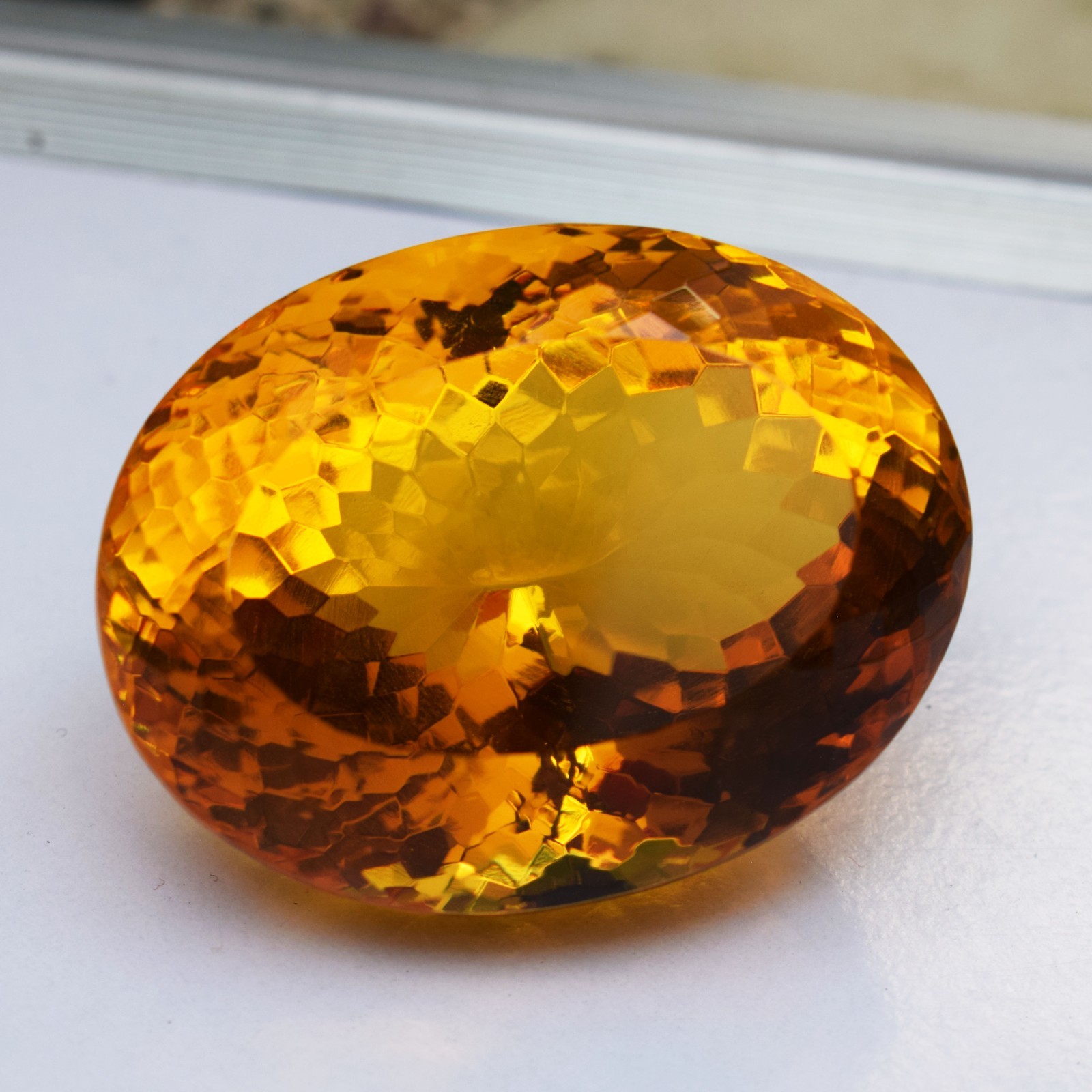 431.75 CT Flawless Yellow Orange Topaz Oval Cut Certified Loose Gemstone