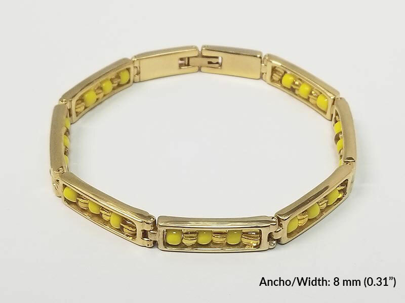 Bangle of Ochun in Stainless Steel with Real 14 K Gold plating
