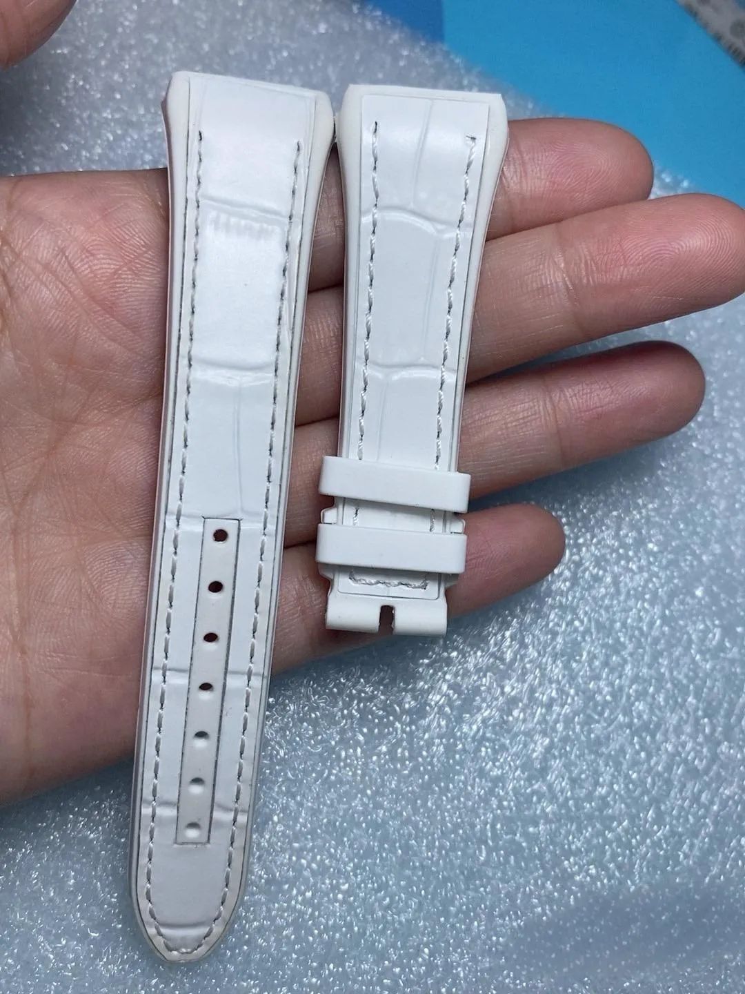 20 28mm Leather Rubber Strap Watch Band Fits Franck Muller Vanguard V45 V32