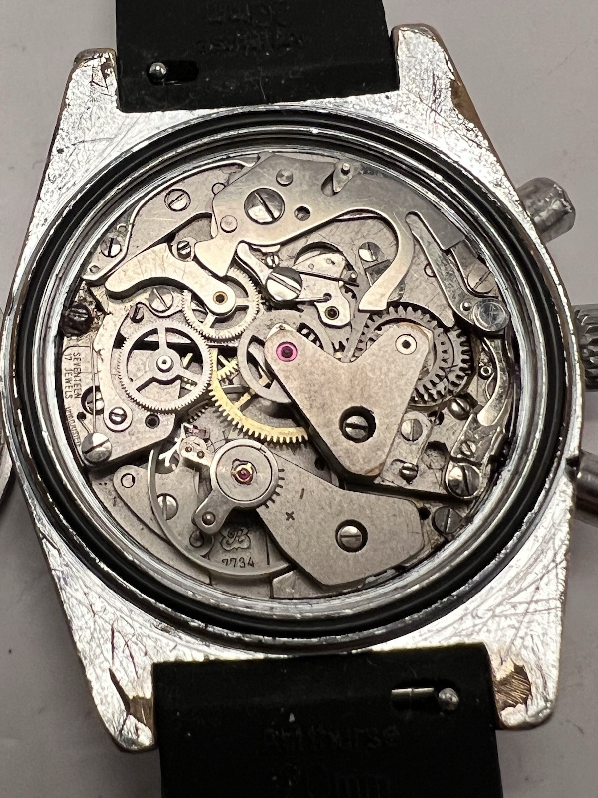 Vintage Swiss Jumbo Cauny Prima Chronograph Diver – Valjoux 7734 – Rare Model